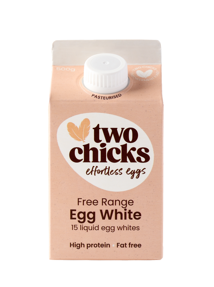 2 white eggs